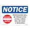 Signmission OSHA Sign, 18" H, 24" W, Rigid Plastic, Trespassers Will Be Prosecuted Sign With Symbol, Landscape OS-NS-P-1824-L-18729 - alternate 1